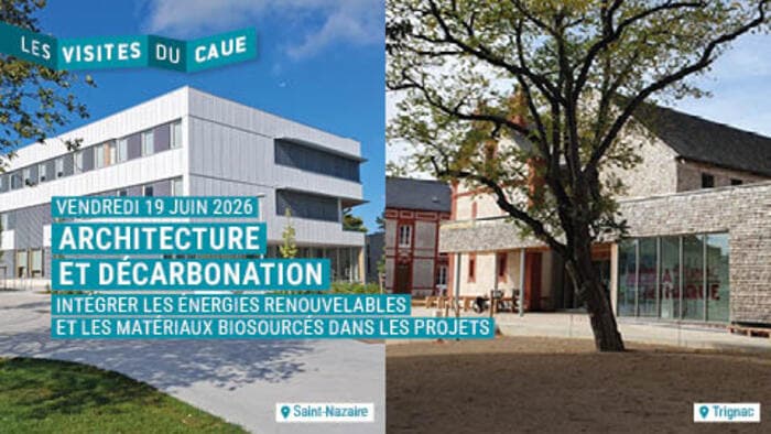 Illustration de l'événement : Architecture et décarbonation : intégrer les énergies renouvelables et les matériaux biosourcés dans les projets - Visite de deux bâtiments
