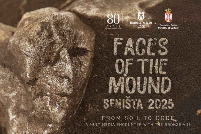 Illustration de l'événement : Les visages du tumulus, Seništa 2025 – Du sol au code – rencontre multimédia avec l'âge du bronze