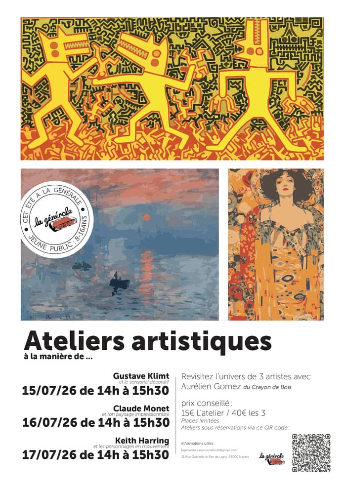 Illustration de l'événement : STAGE Ateliers artistiques jeune public (8-16 ans)