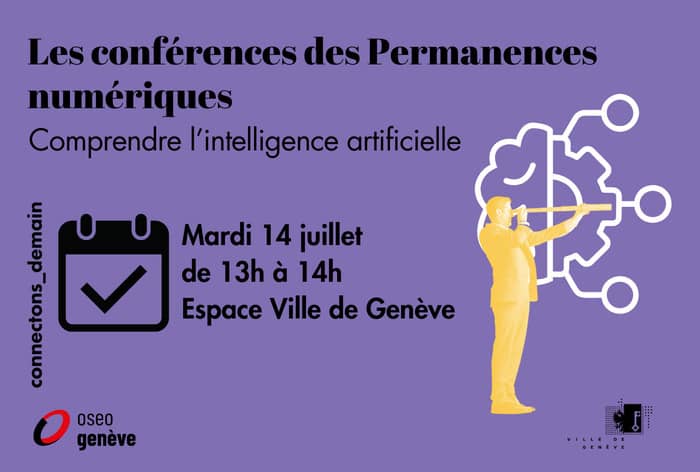 Illustration de l'événement : Conférence "Comprendre l'intelligence artificielle" - Permanence numérique Rive gauche