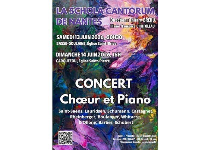 Illustration de l'événement : La Schola Cantorum de Nantes - Concert Chœur et Piano