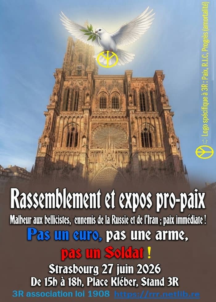 Illustration de l'événement : Malheur aux bellicistes, ennemis de la Russie et de l’Iran ; Paix immédiate !