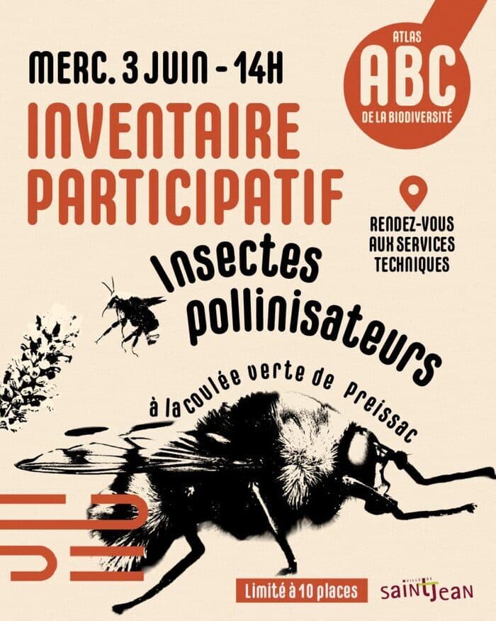 Illustration de l'événement : Inventaire participatif : Insectes pollinisateurs