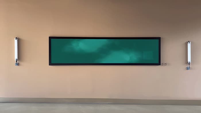 Illustration de l'événement : Œuvre émaillée rétroéclairée de 3,20 m de long signée Guillaume Bottazzi