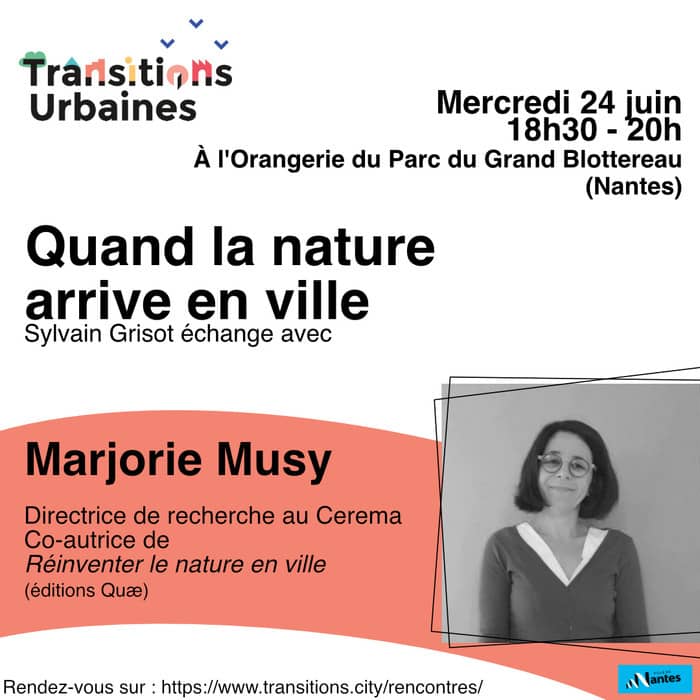 Illustration de l'événement : Rencontres des Transitions Urbaines : Entretien avec Marjorie Musy
