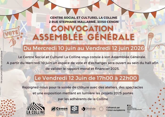 Illustration de l'événement : Centre social et culturel La Colline : Assemblée générale