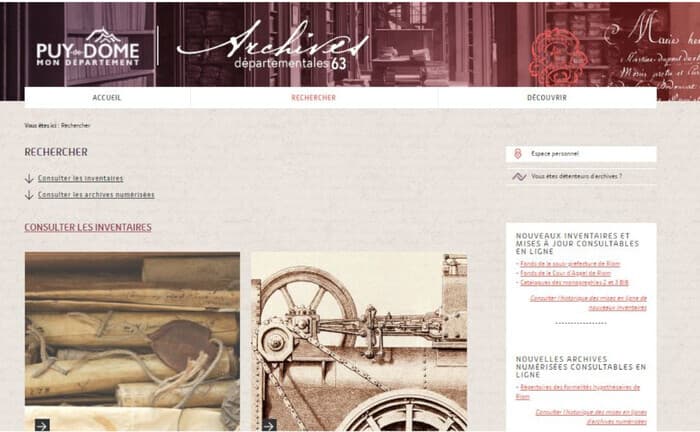 Illustration de l'événement : Le site Internet des Archives : un incontournable pour débuter ses recherches !
