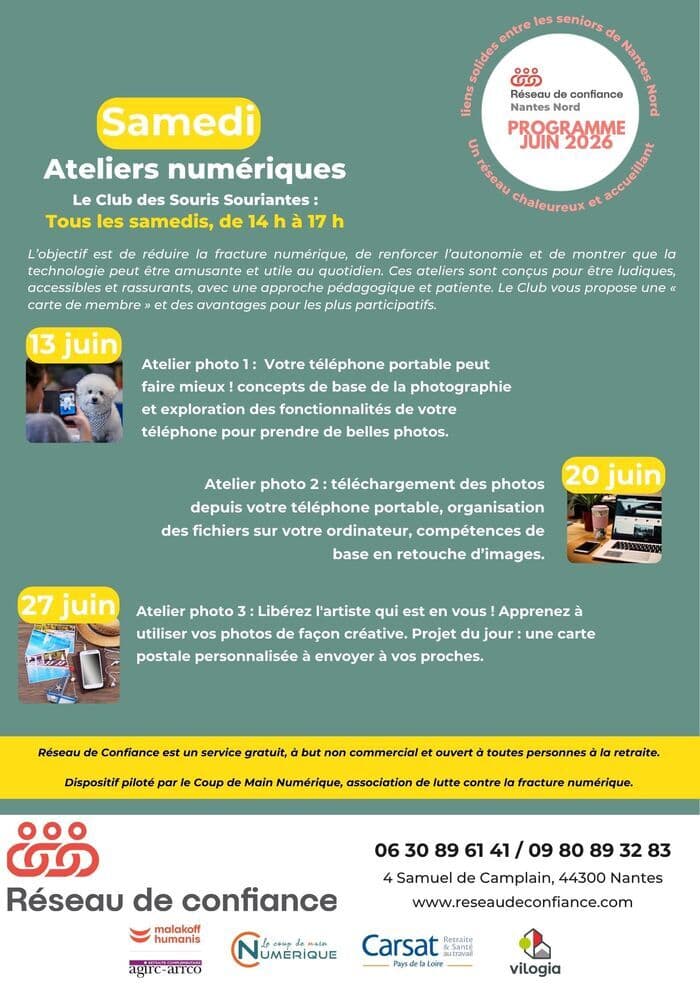 Illustration de l'événement : Les Samedis au Réseau de Confiance : Ateliers numériques