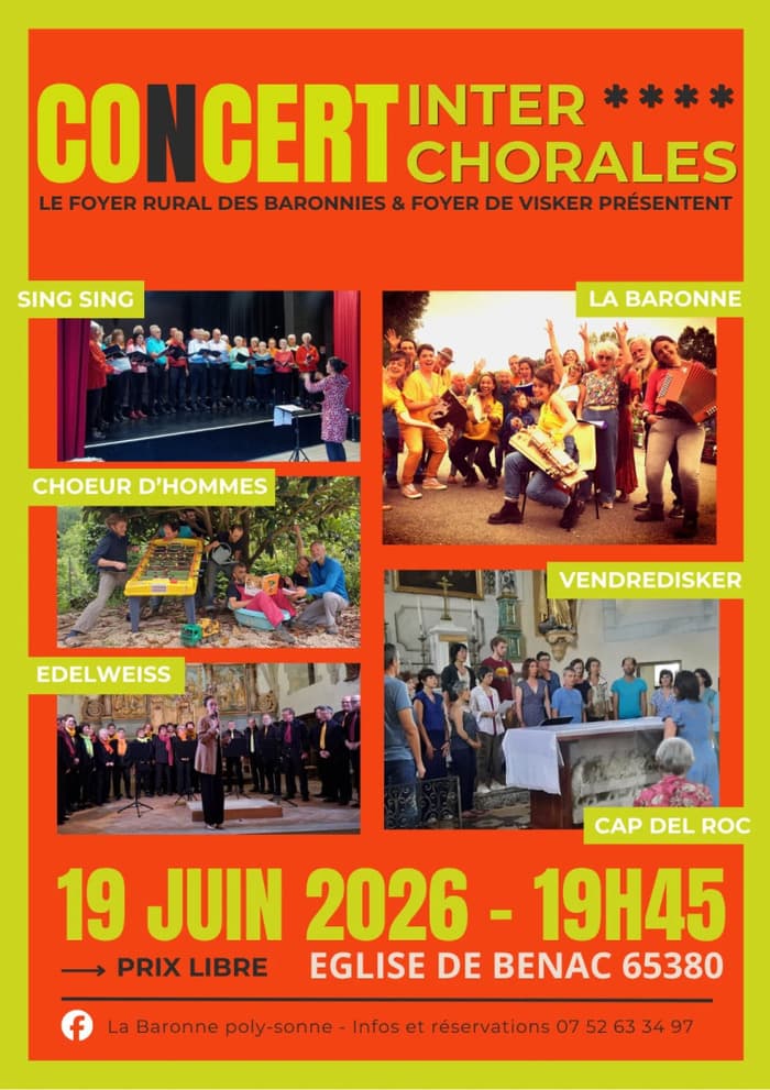 Illustration de l'événement : concert inter-chorales - La Baronne n Co, Sing Sing, Edelweiss