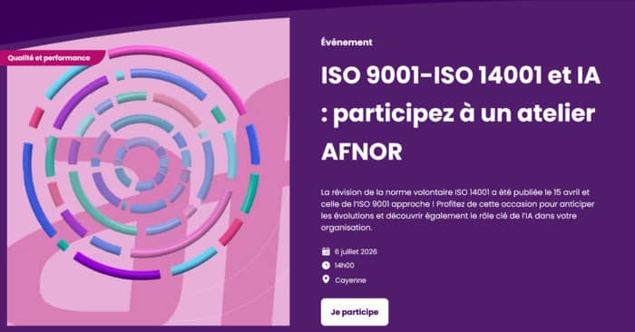 Illustration de l'événement : ISO 9001-ISO 14001 et IA : participez à un atelier AFNOR