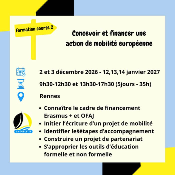 Illustration de l'événement : Formation : Concevoir et financer une action de mobilité européenne