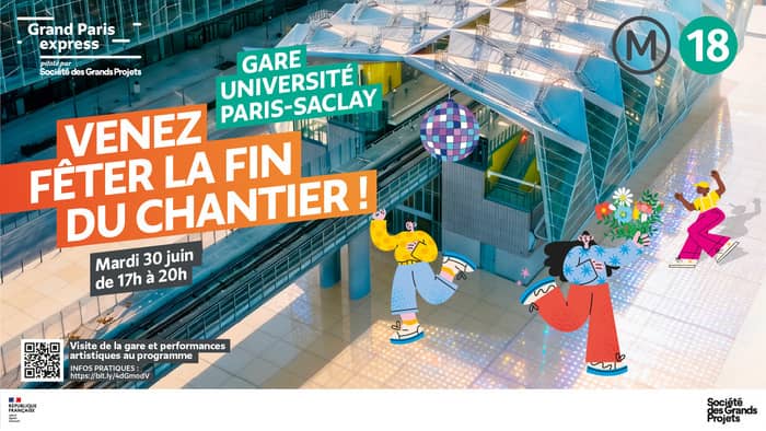 Illustration de l'événement : La gare Université Paris-Saclay ouvre ses portes le temps d’une soirée exclusive !