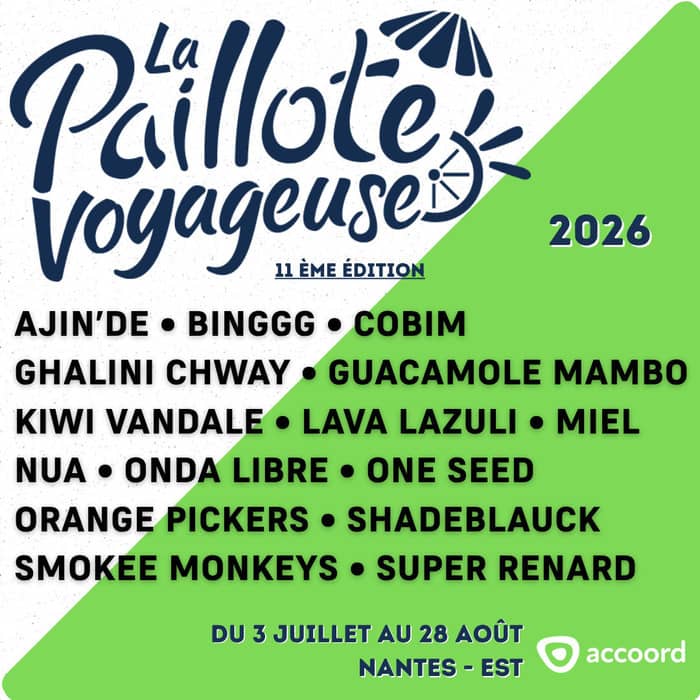 Illustration de l'événement : La Paillote Voyageuse 2026 #3 : Guacamole Mambo + Smokee Monkeys