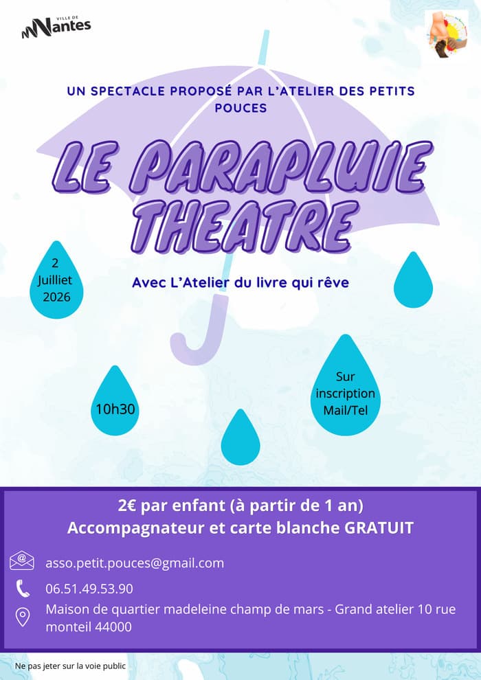 Illustration de l'événement : Spectacle : Le parapluie théâtre