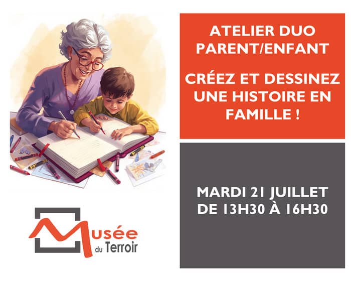 Illustration de l'événement : Atelier duo parent/enfant :créez et dessinez une histoire en famille