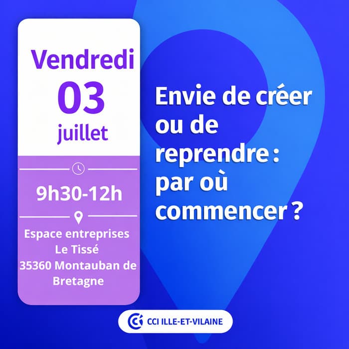 Illustration de l'événement : Envie de créer ou de reprendre une entreprise : par où commencer ?