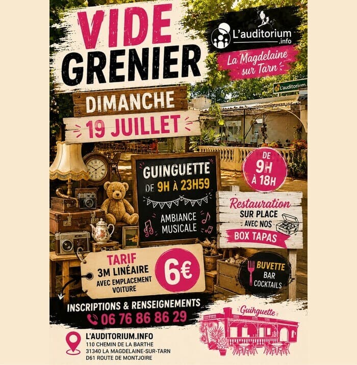 Illustration de l'événement : Vide-greniers à la Magdelaine/Tarn