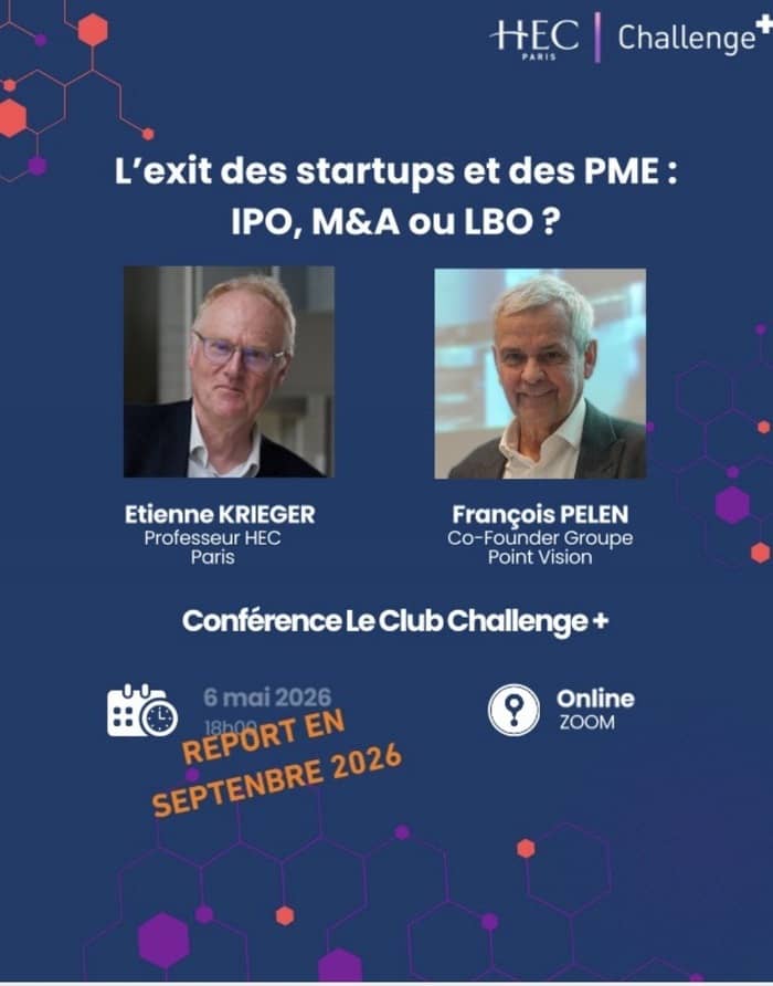 Illustration de l'événement : L’exit des startups et des PME : IPO, M&A ou LBO ?