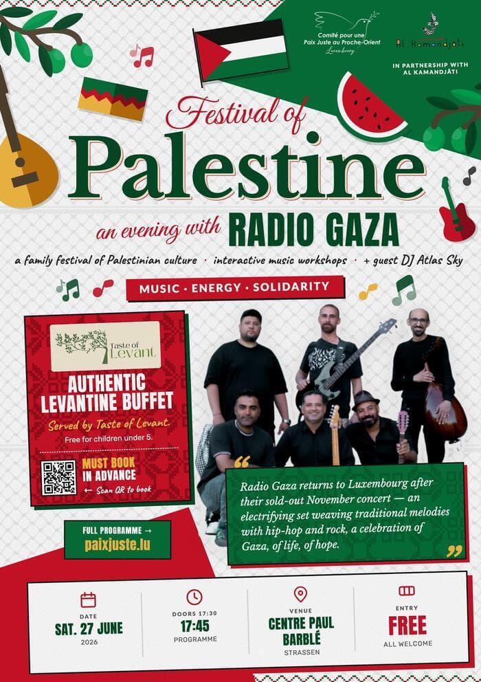 Illustration de l'événement : FESTIVAL DE MUSIQUE ET DE CULTURE PALESTINIENNE