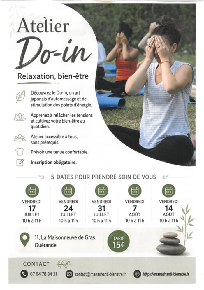 Illustration de l'événement : Ateliers Do-in - Relaxation et bien-être