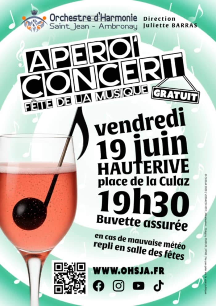 Illustration de l'événement : Apéro' Concert 2026 de l'OHSJA à Hauterive pour la Fête de la Musique