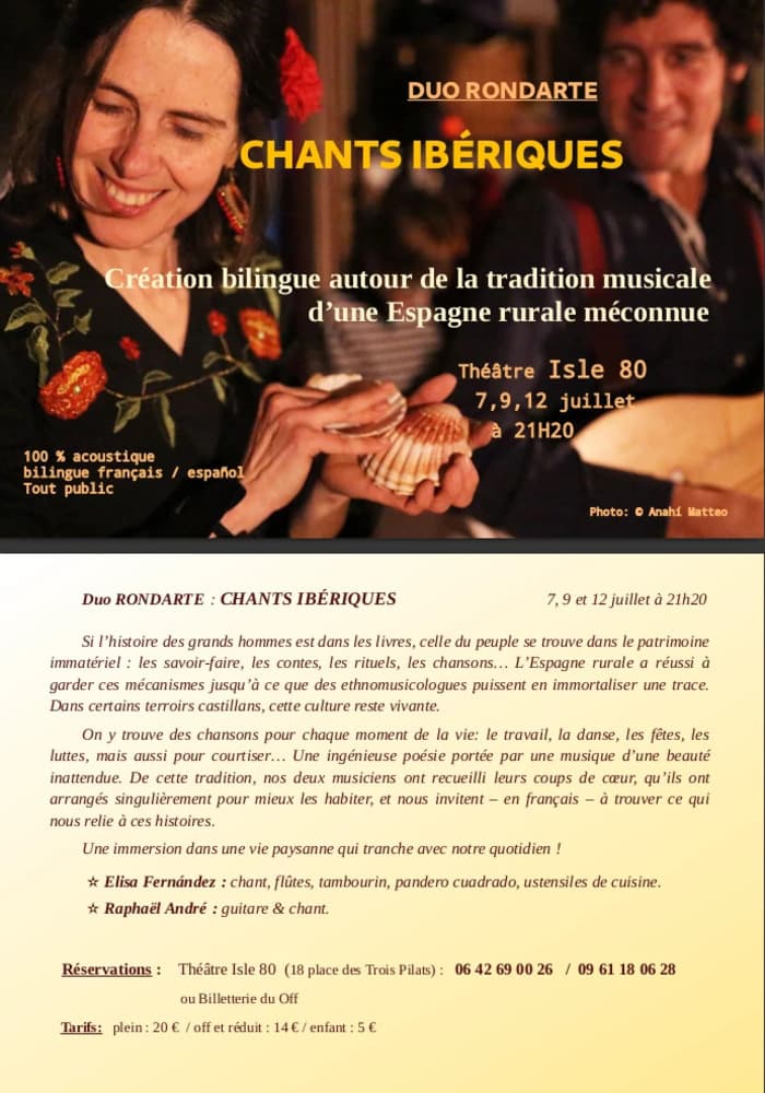 Illustration de l'événement : duo Rondarte : Chants Ibériques