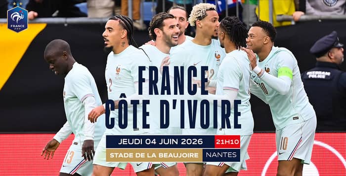 Illustration de l'événement : France/Côte d’Ivoire - Match football préparation Coupe du Monde de la Fifa 2026