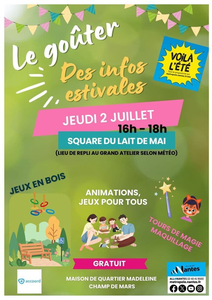Illustration de l'événement : Le Goûter des Info Estivales en centre ville