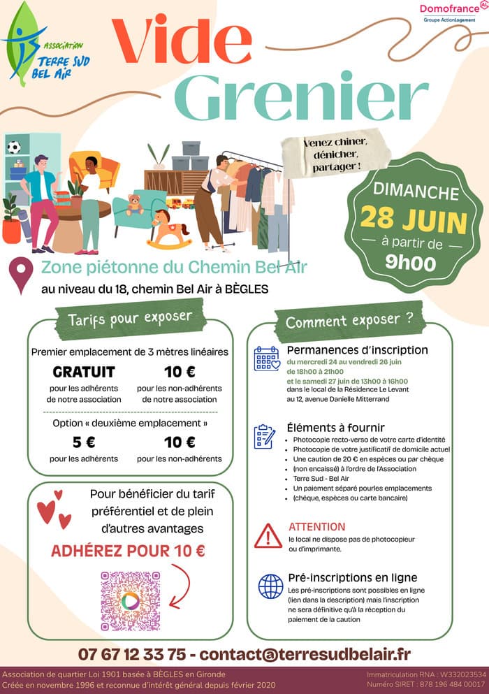 Illustration de l'événement : Vide-Grenier du Quartier Terre Sud - Bel Air