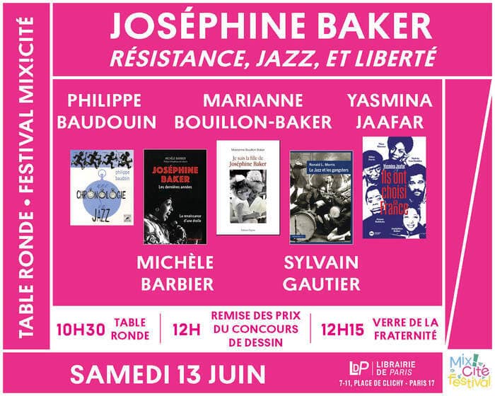 Illustration de l'événement : Festival Mix!Cité : Table Ronde autour de « Joséphine Baker, Jazz, résilience et liberté »
