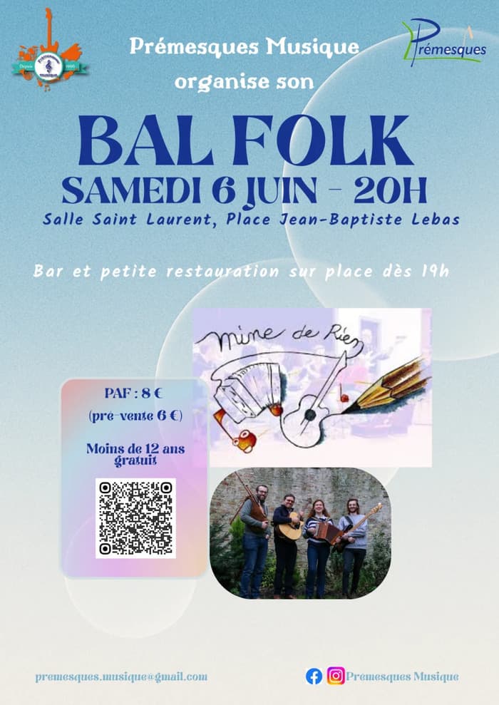 Illustration de l'événement : BAL FOLK - Prémesques Musique