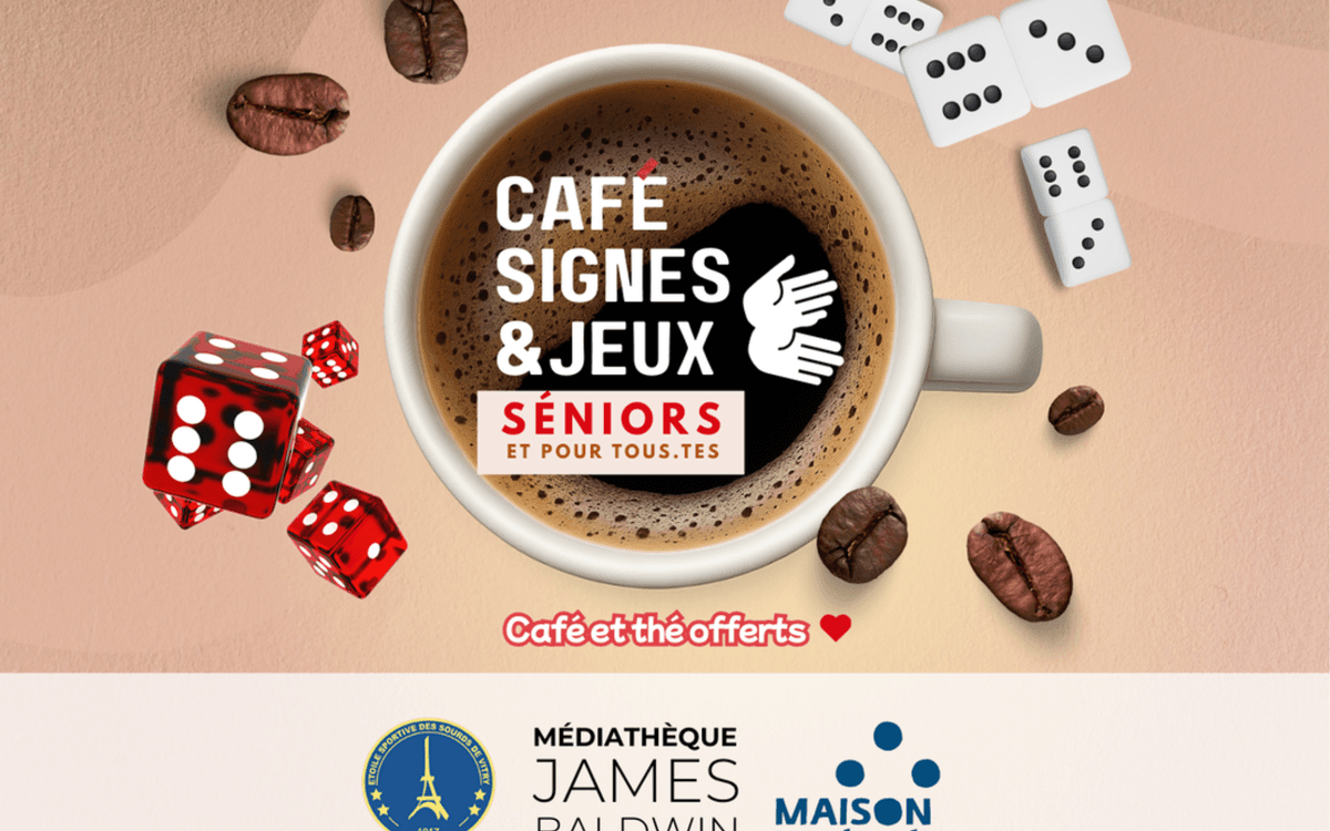 Illustration de l'événement : Café Signes & Jeux en LSF - Séniors et pour tous.tes