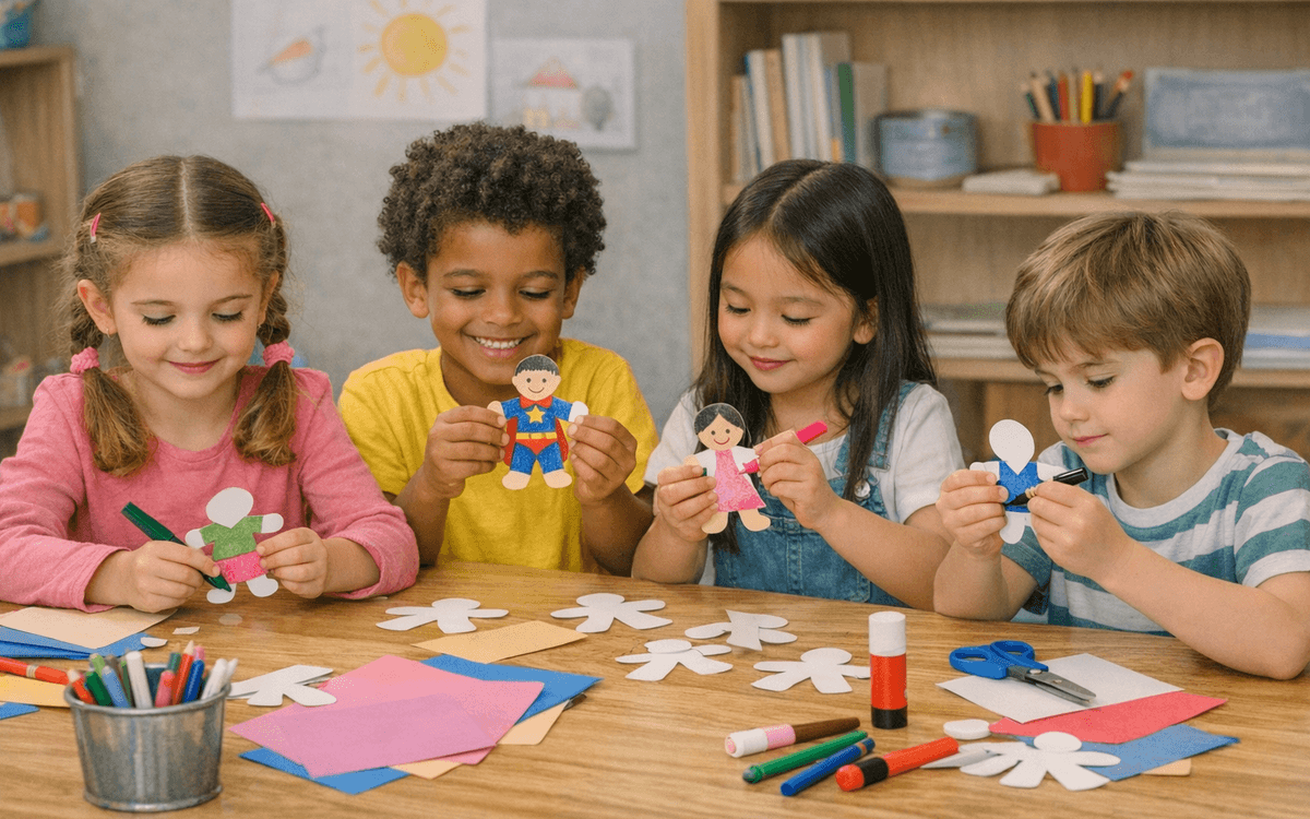 Illustration de l'événement : atelier de création de poupée de papier