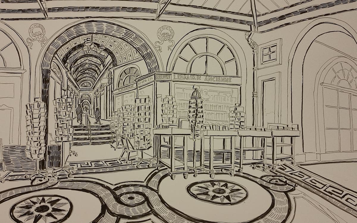 Illustration de l'événement : Visite dessinée de la galerie Vivienne