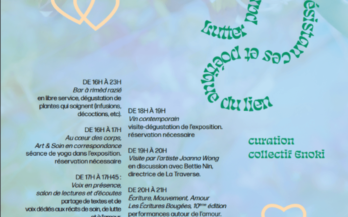 Illustration de l'événement : Exposition "Lutter par le soin. Résistances et poétique du lien" - collectif Enoki