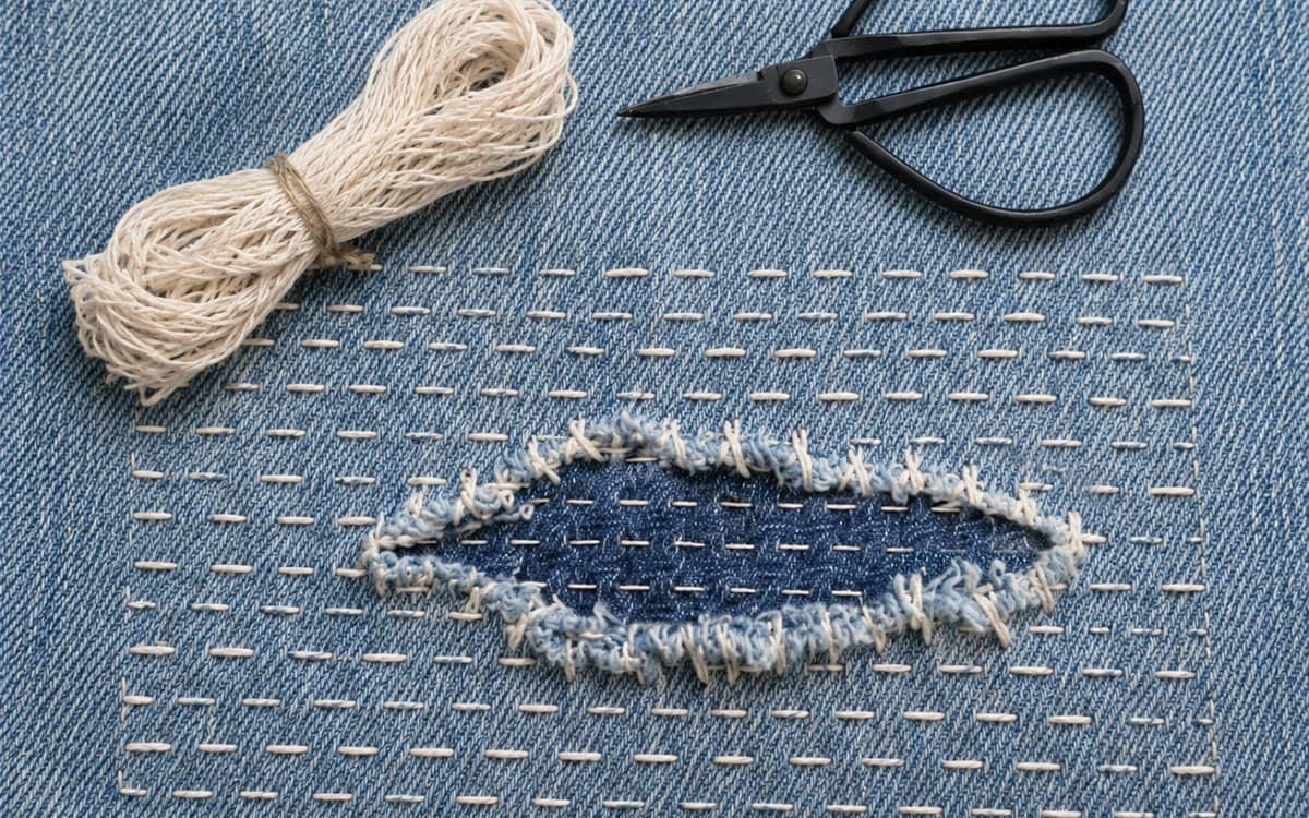 Illustration de l'événement : Atelier de broderie sashiko avec TOFU GOES WEST