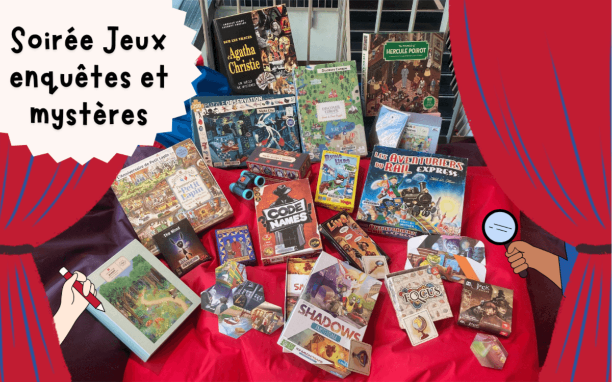 Illustration de l'événement : Soirée jeux de société : enquêtes, puzzles et autres mystères