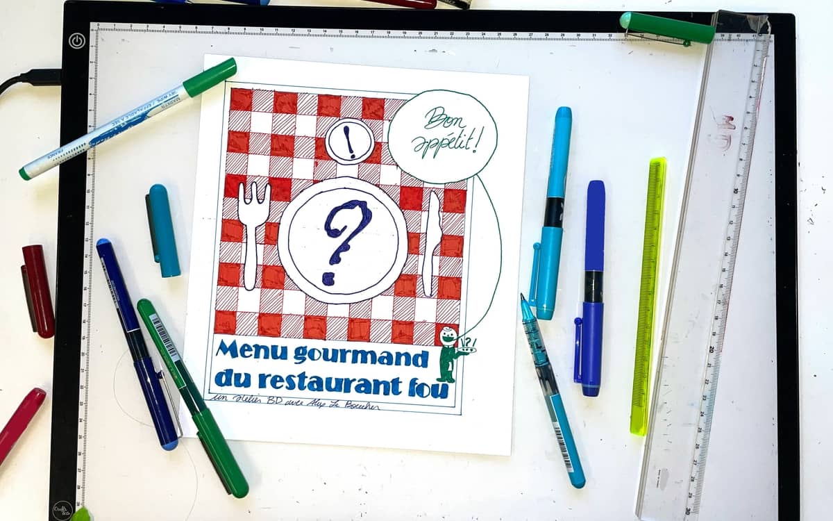 Illustration de l'événement : Atelier BD jeunesse : Le menu gourmand du restaurant fou !