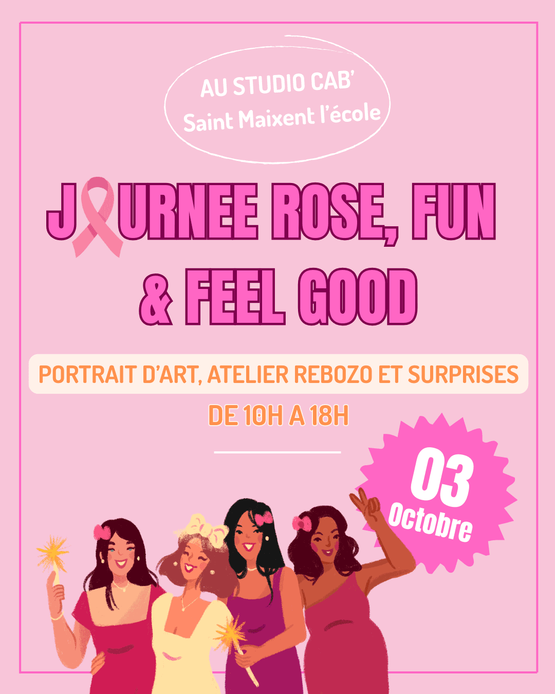 Illustration de l'événement : Journée rose, fun et feel good - Octobre rose