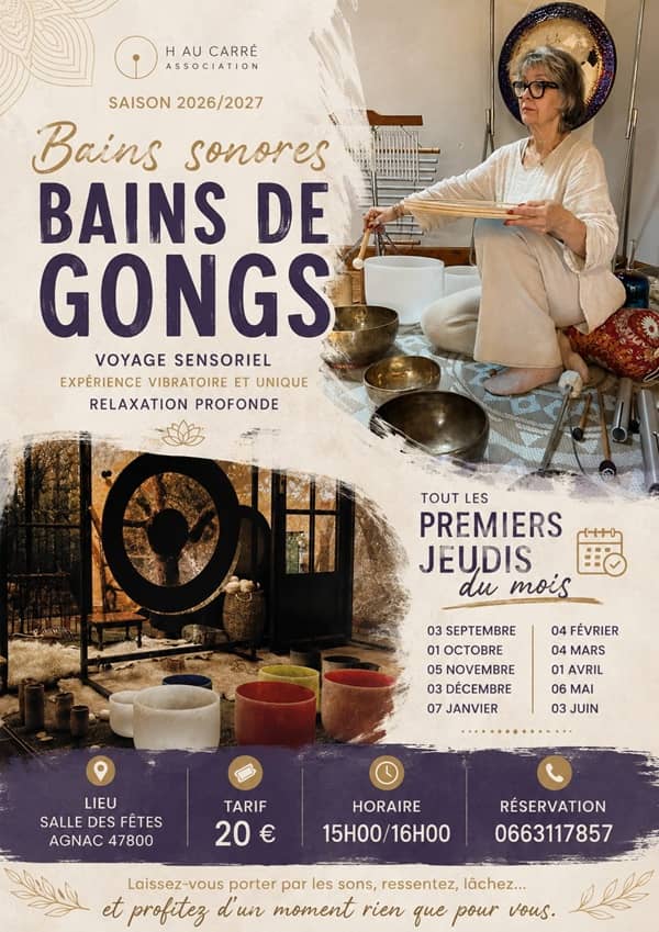 Illustration de l'événement : Bains Sonore, Bains de Gong