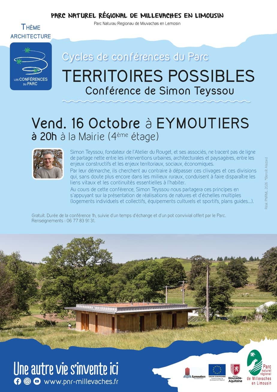 Illustration de l'événement : Cycles de conférences du Parc | TERRITOIRES POSSIBLES par Simon Teyssou