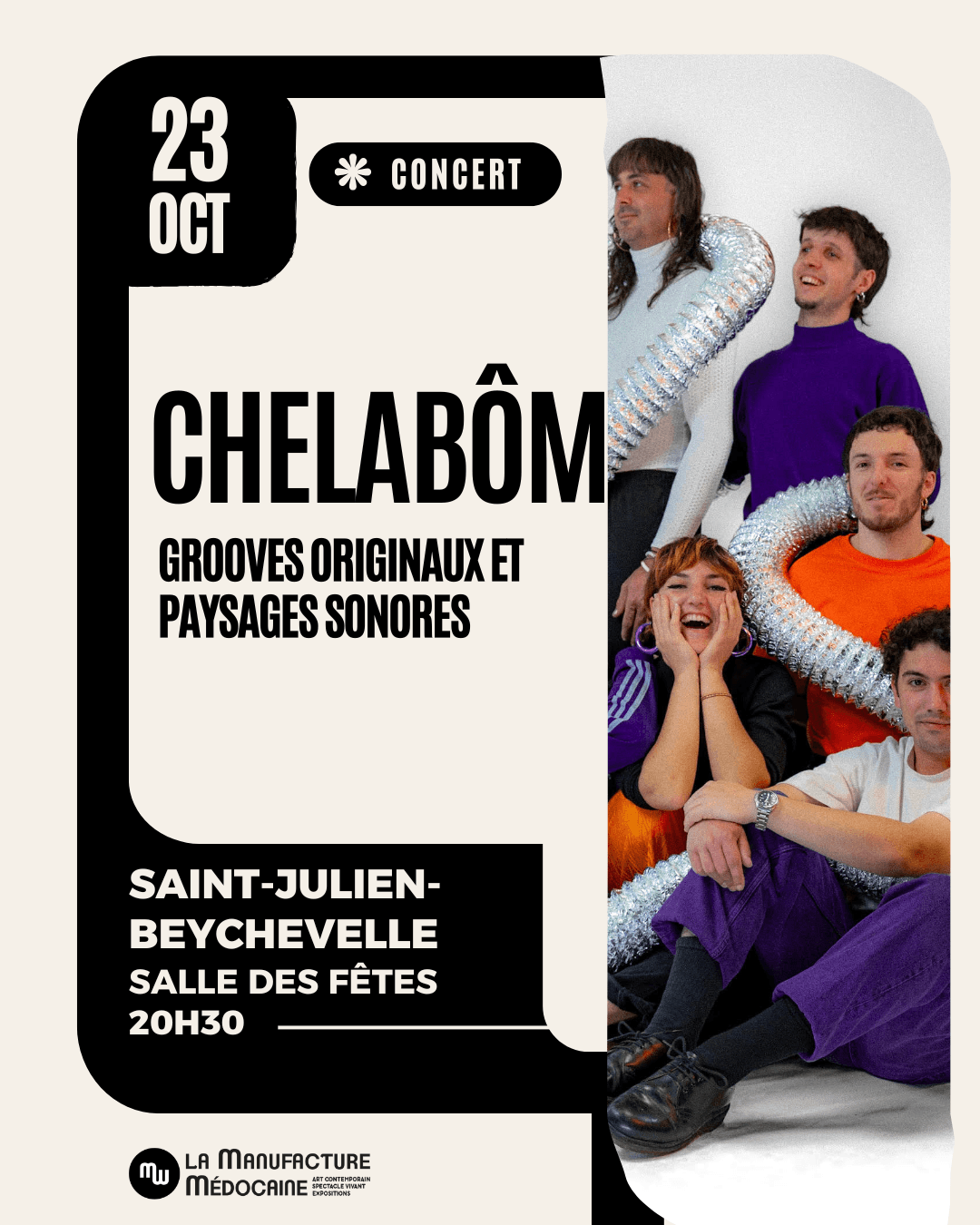 Illustration de l'événement : La Manufacture Médocaine : CHELABÔM en concert