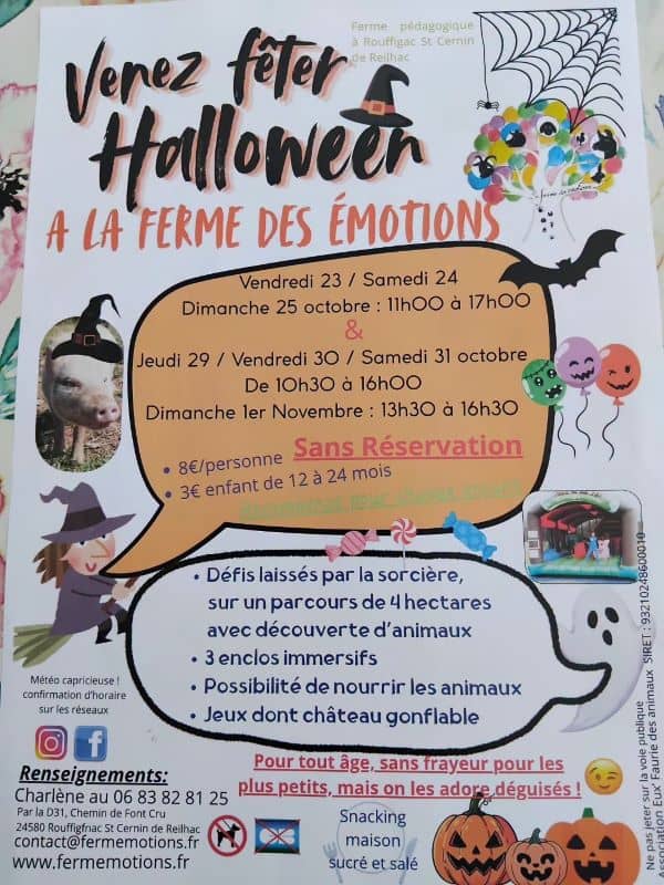 Illustration de l'événement : Halloween à la Ferme des émotions