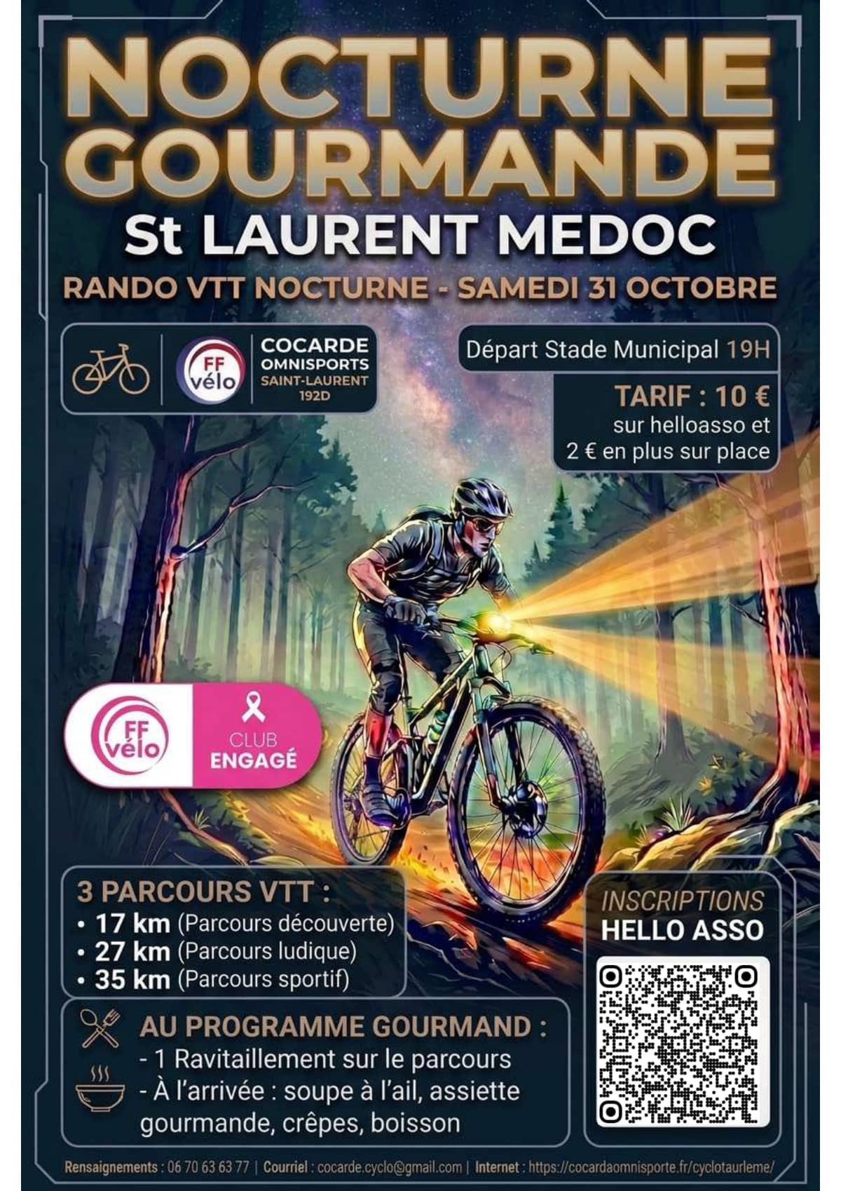 Illustration de l'événement : Nocturne VTT gourmande