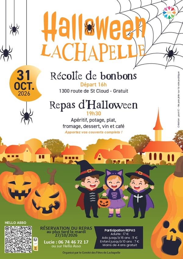 Illustration de l'événement : Halloween - récolte de bonbons et repas