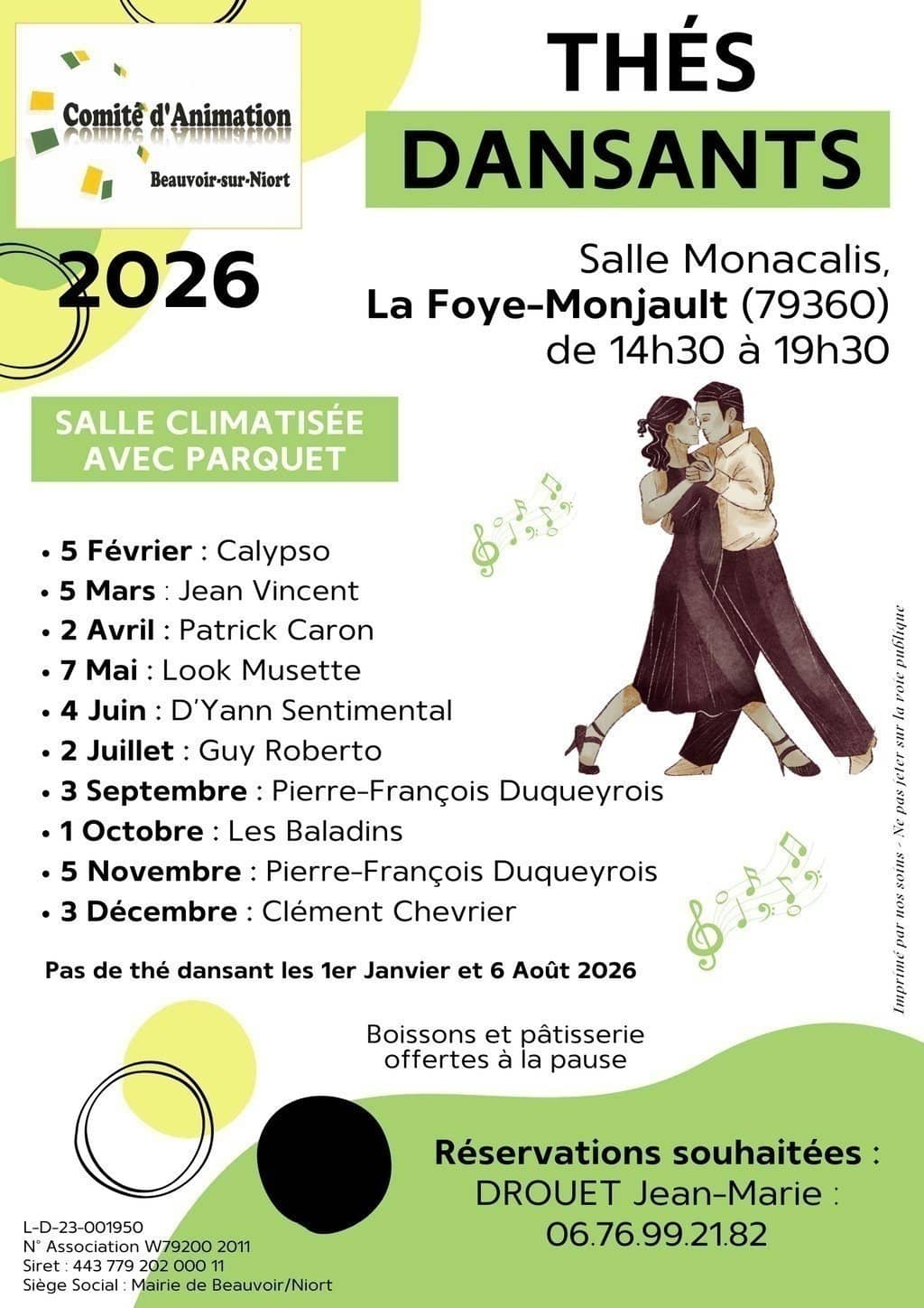 Illustration de l'événement : Thé Dansant à La Foye-Monjault