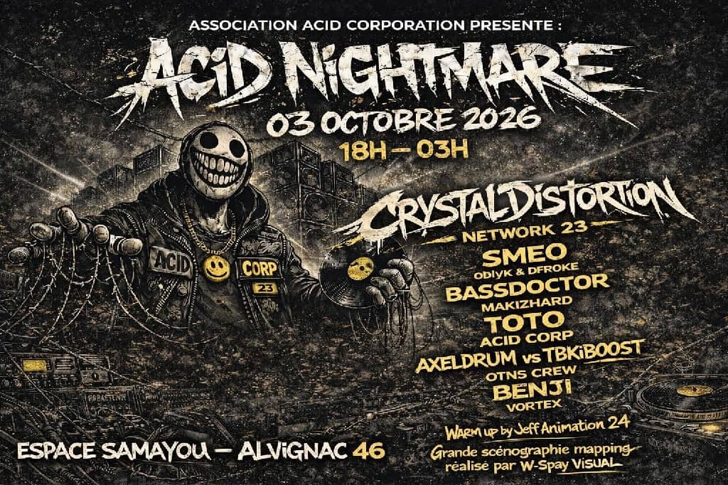 Illustration de l'événement : Concert électro - Acid Nightmare