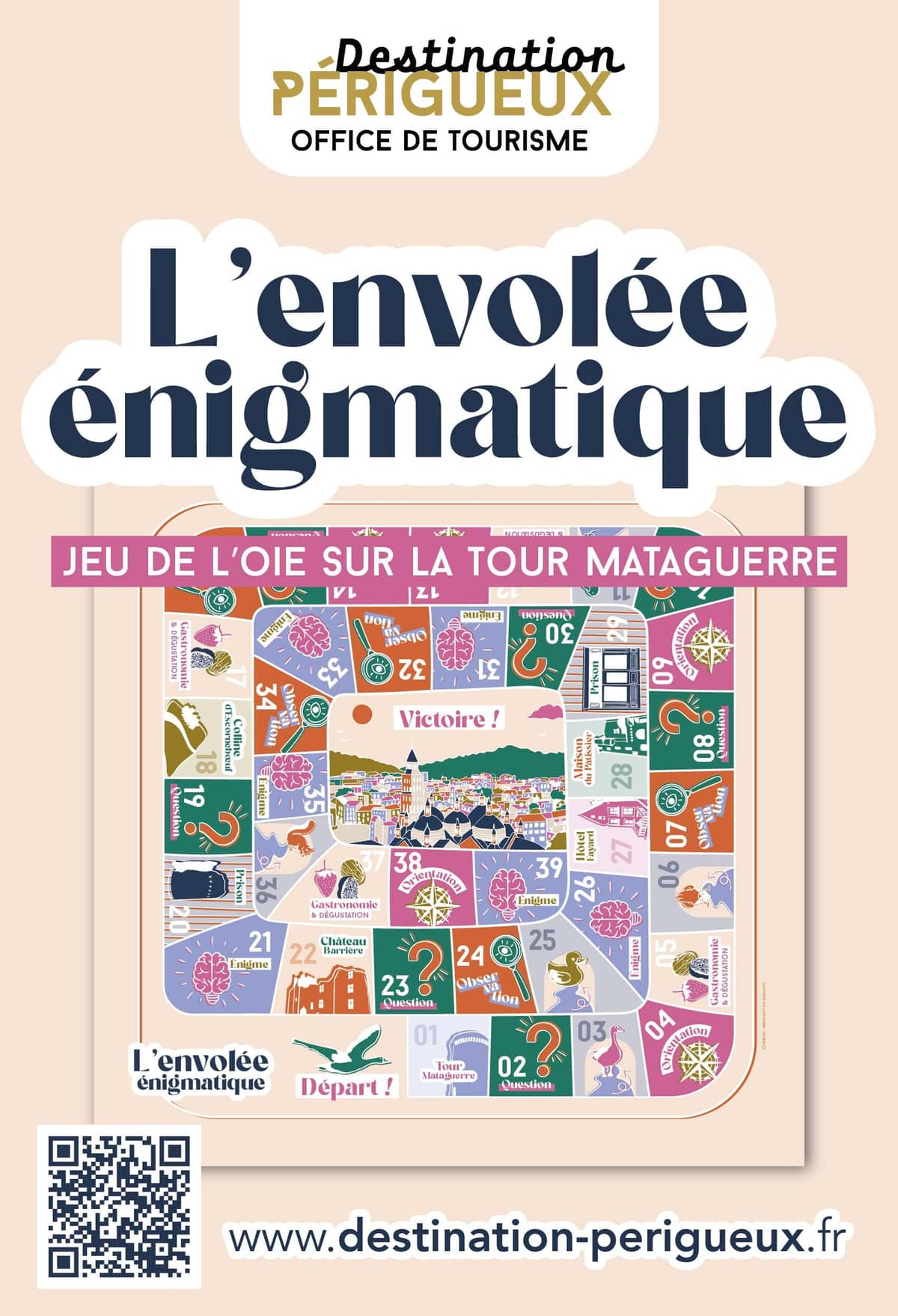 Illustration de l'événement : L'envolée énigmatique - Jeu de l'oie sur la Tour Mataguerre