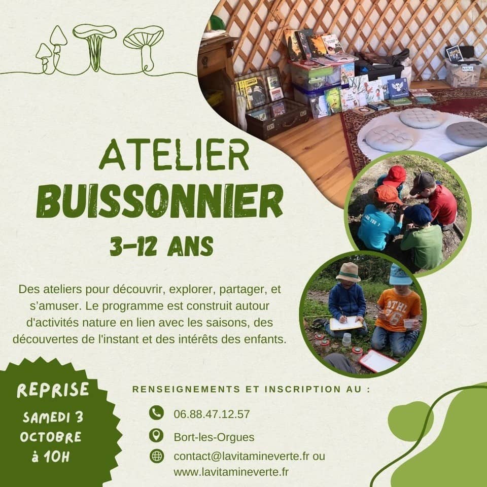Illustration de l'événement : Atelier buissonnier 3-12 ans