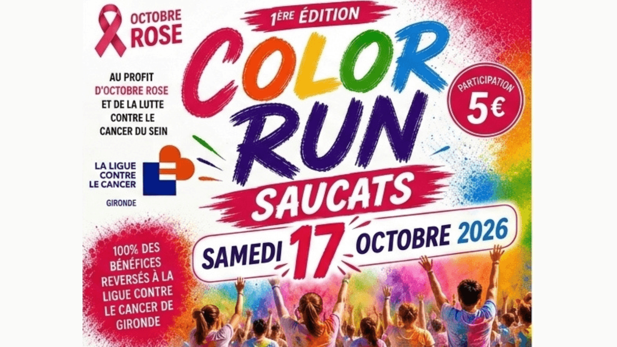 Illustration de l'événement : Color Run de Saucats ! La marche solidaire